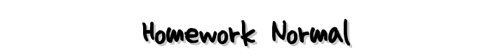 homework normal font